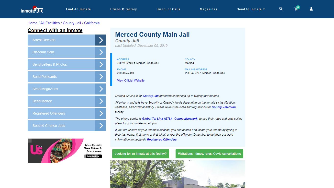Merced County Main Jail - Inmate Locator - Merced, CA